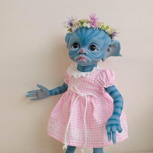 🆕 17Inch Realistic Baby Doll Silicone Alien Avatar Babies Doll for Girl Boy